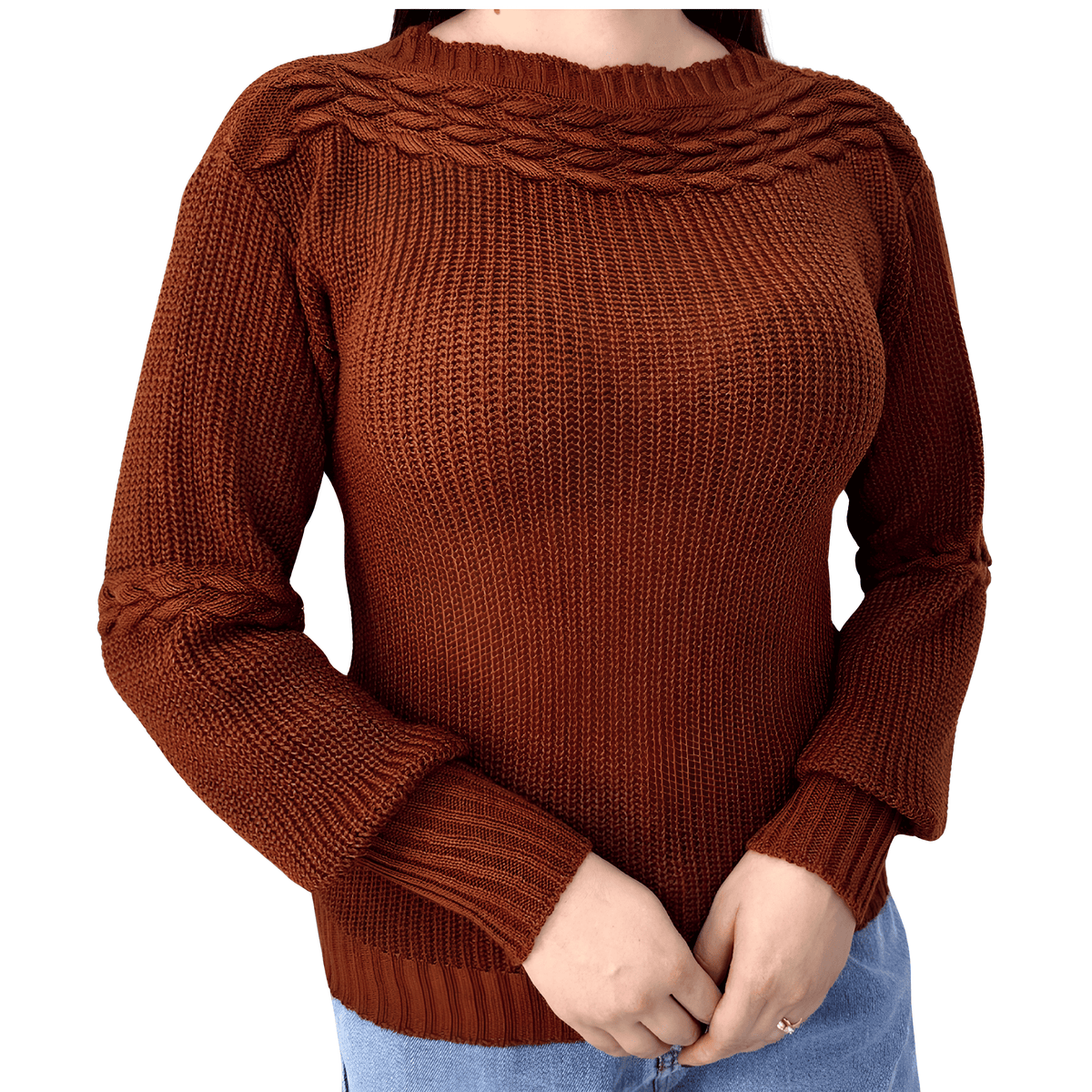 Suéter de Tricot Chocolate Feminino - FemmeBelle