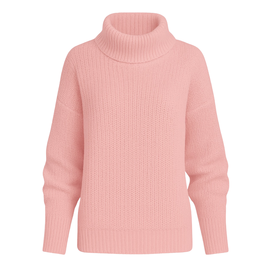 Suéter de Tricot Rosa Feminino - FemmeBelle
