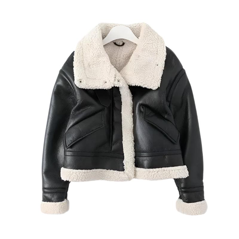 Jaqueta de Couro Adriana Feminina - FemmeBelle