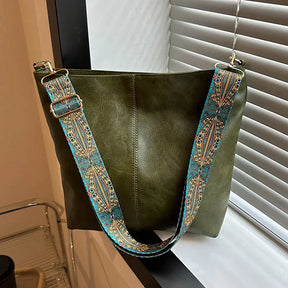 Bolsa Tiracolo de Couro Carmesim Feminina - FemmeBelle